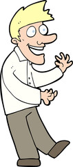 Fototapeta premium cartoon excited man