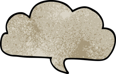 cartoon doodle cloud speech bubble