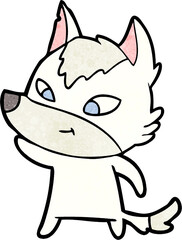 friendly cartoon wolf