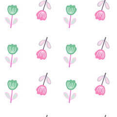 Romantic and abstract rose illustration in a seamless design.