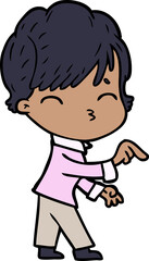 Obraz premium cartoon woman thinking