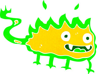 cartoon little fire demon
