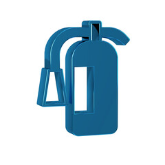 Blue Fire extinguisher icon isolated on transparent background.