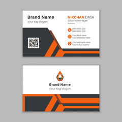 black & white modern business card template