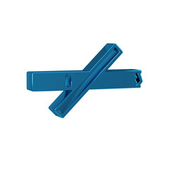 Blue No smoking icon isolated on transparent background. Cigarette smoking prohibited sign.