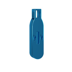 Blue Electronic cigarette icon isolated on transparent background. Vape smoking tool. Vaporizer Device.