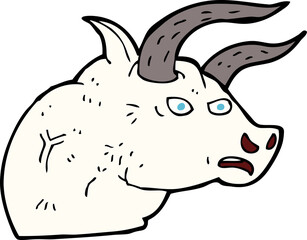 cartoon angry bull head