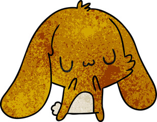 textured cartoon illustration kawaii cute bunny
