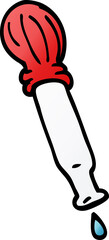 cartoon doodle dripping pipette