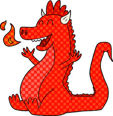cartoon happy dragon