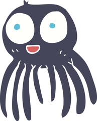 flat color illustration of spider