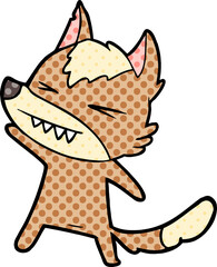 angry wolf cartoon