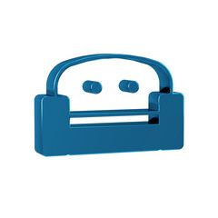 Blue Armchair icon isolated on transparent background.