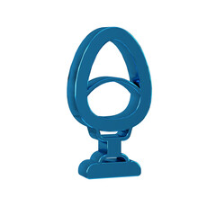 Blue Armchair icon isolated on transparent background.