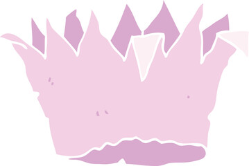flat color style cartoon paper crown