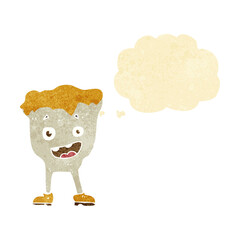 cartoon tooth with thought bubble