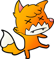 cartoon dead fox