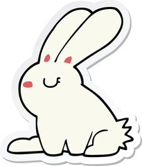 Obraz premium sticker of a cartoon rabbit