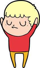 Obraz premium cartoon grumpy boy