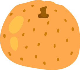 Cute orange hand drawn. Vegan