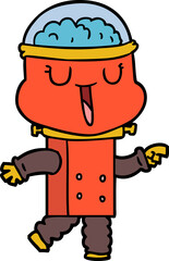 happy cartoon robot