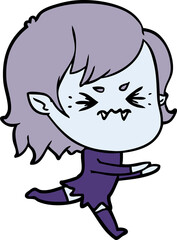 annoyed cartoon vampire girl