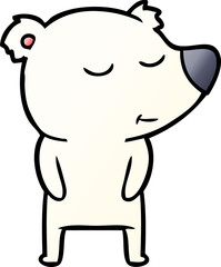 happy cartoon polar bear
