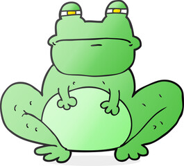 freehand drawn cartoon frog