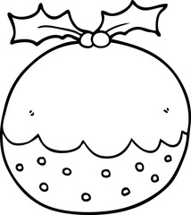 cartoon christmas pudding