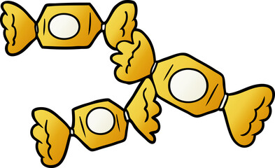 cartoon wrapped candy