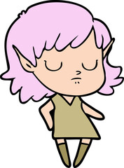 Fototapeta premium cartoon elf girl