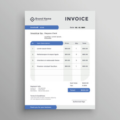 Minimal Invoice Layout
