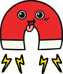 cute cartoon of a magnet