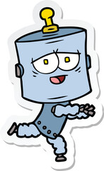 sticker of a cartoon robot