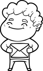 cartoon friendly man