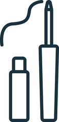 Eyeliner icon. Monochrome simple sign from beauty and personal care collection. Eyeliner icon for logo, templates, web design and infographics.