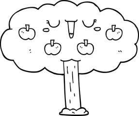 cartoon apple tree