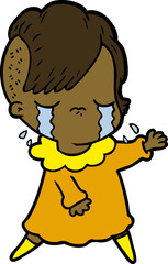cartoon crying girl