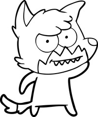 cartoon grinning fox