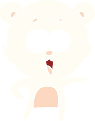 laughing teddy  bear flat color style cartoon
