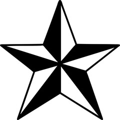 tattoo in black line style of a star