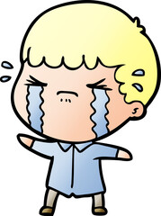 cartoon man crying