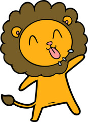 happy cartoon lion