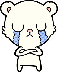 crying polar bear cartoon