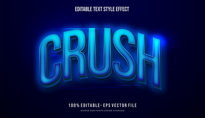 Editable text style effect modern color. Text style vector file