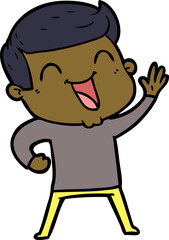 Obraz premium cartoon man laughing