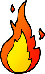 vector gradient illustration cartoon flame symbol