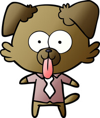 cartoon dog with tongue sticking out