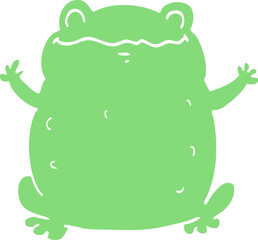 flat color style cartoon toad