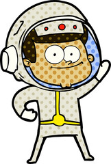 happy astronaut cartoon © lineartestpilot